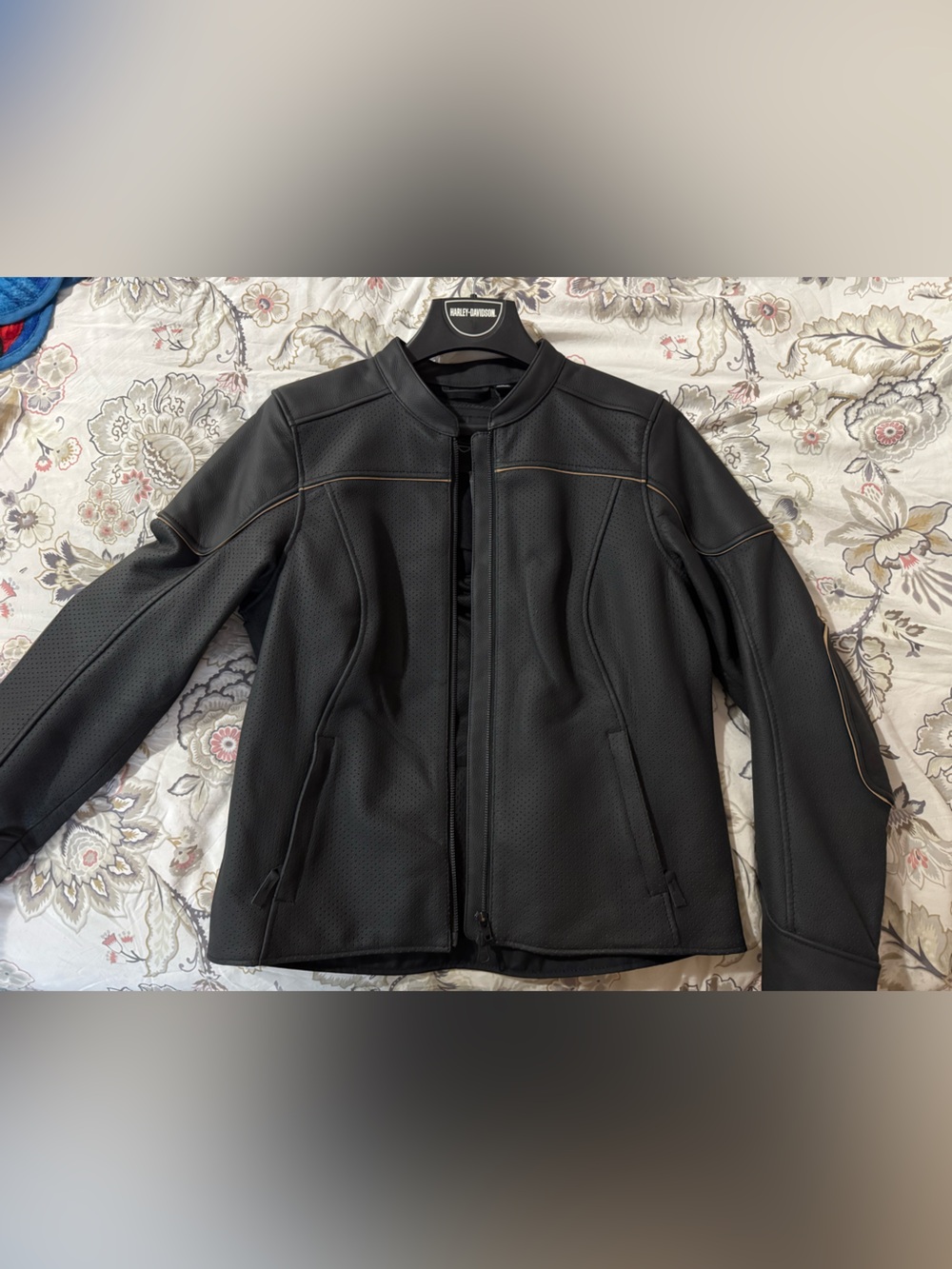 Harley-Davidson Women’s Dark Gray Perforated Leather Jacket